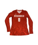Under Armour Wisconsin Badgers LS V-Neck Volleyball Jersey Women&#39;s Small... - $23.56