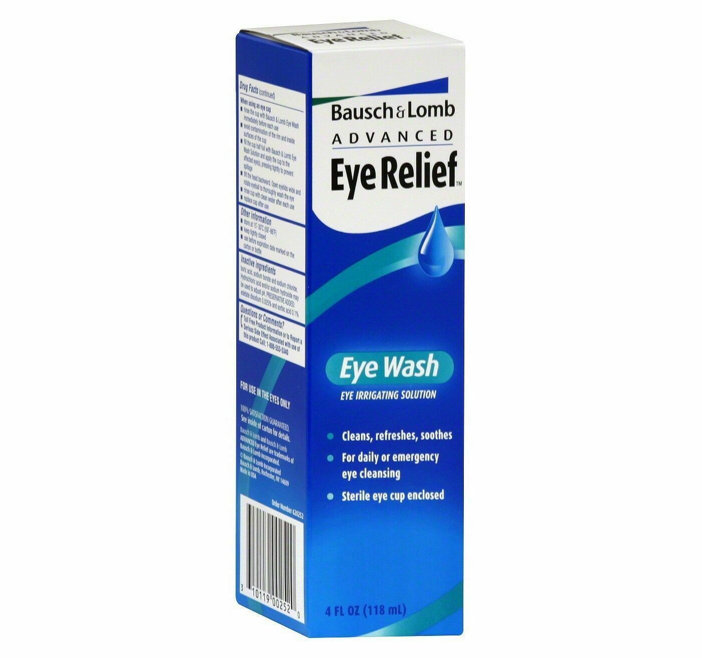 Bausch & Lomb Advanced Eye Relief Eye Wash Eye Irrigating Solution 4fl oz~Sealed