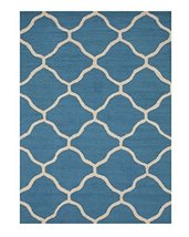 EORC ME5LTGN Hand-Tufted Wool Moroccan Rug, 5' x 7', Teal - $118.80