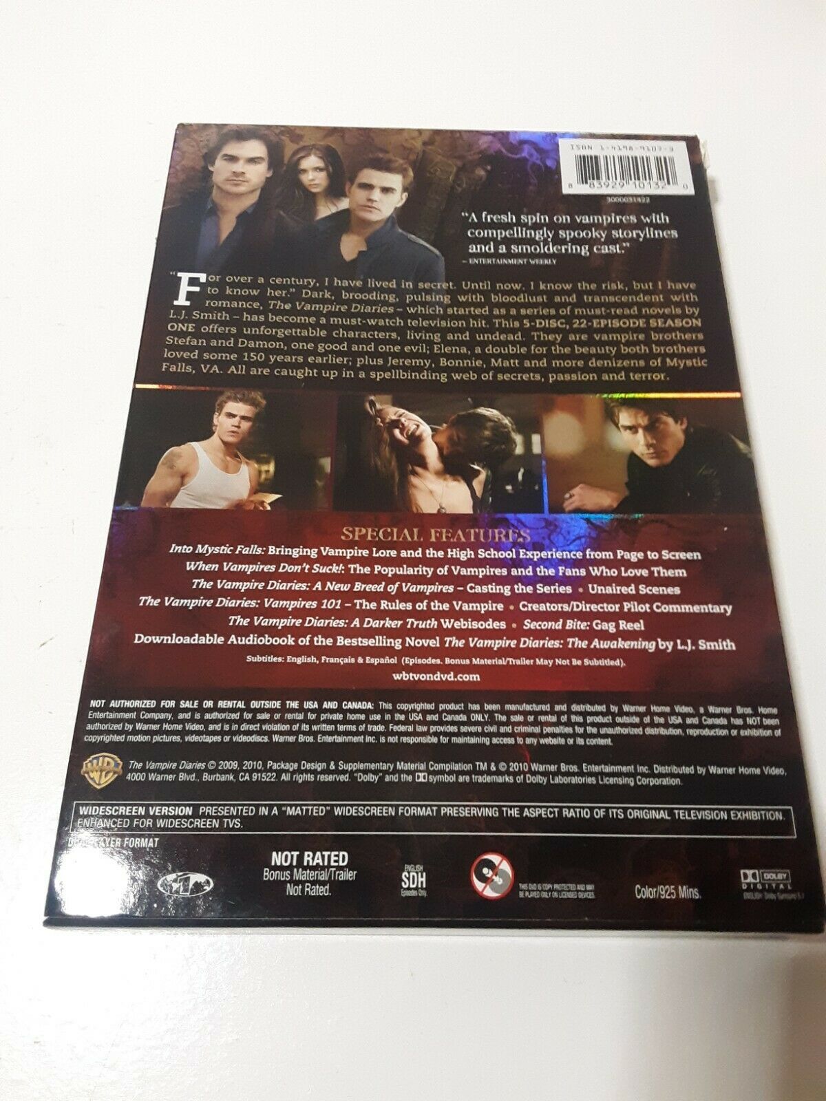 The Vampire Diaries The Complete First Season DVD Set With Slip Cover ...