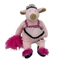 Manhattan Toy TIPTOES TOUCHE BABETTE Pink Pig Maid Plush Stuffed 12&quot; 2003 - $22.72