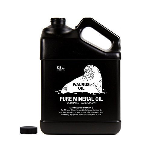 WALRUS OIL - Pure Mineral Oil, 128 oz Jug, FDA Food-Safe for Cutting