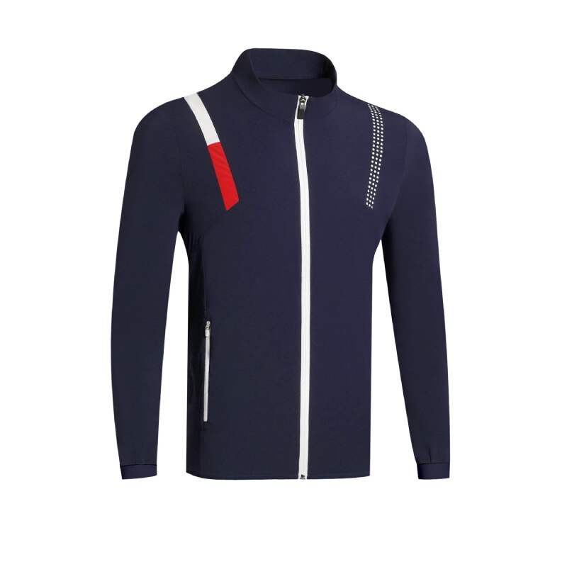 Snow Camellia - Golf coat clothing men's golf windbreaker jacket deep blue color many sizes