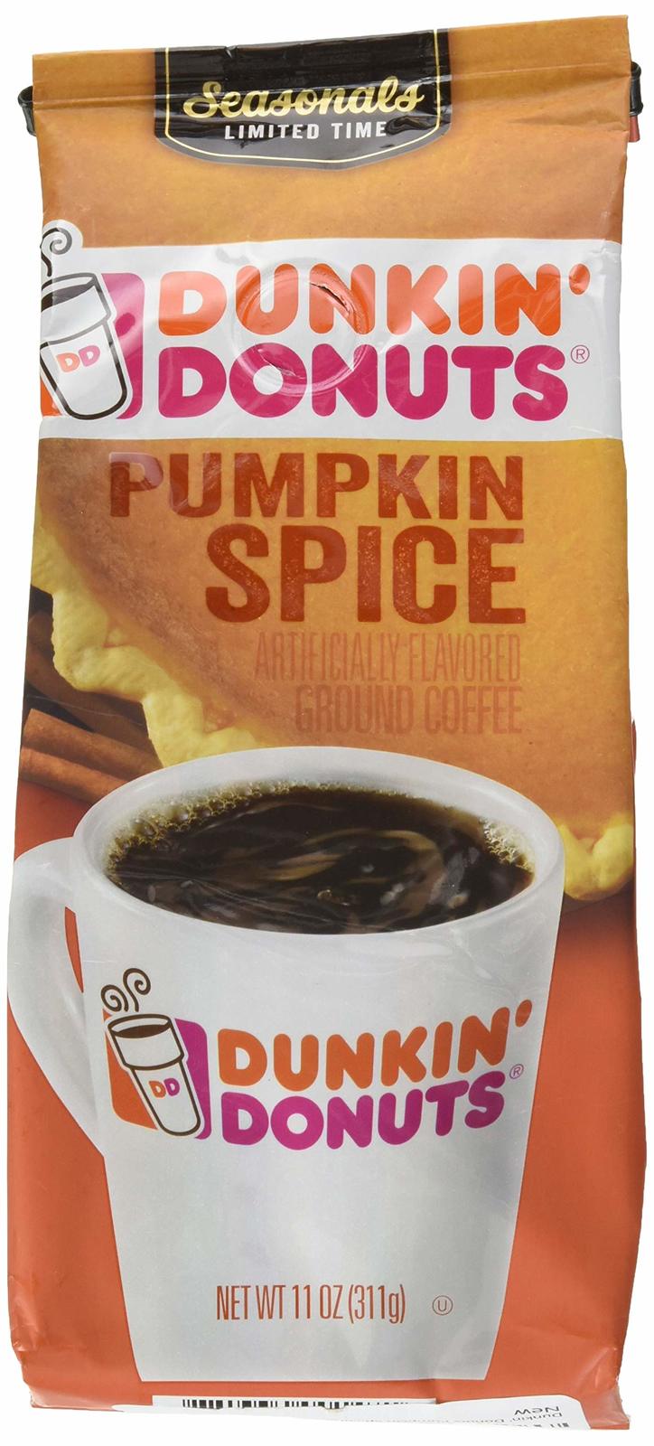 Dunkin' Donuts Pumpkin Spice Flavored Ground Coffee, 11 oz Ground Coffee