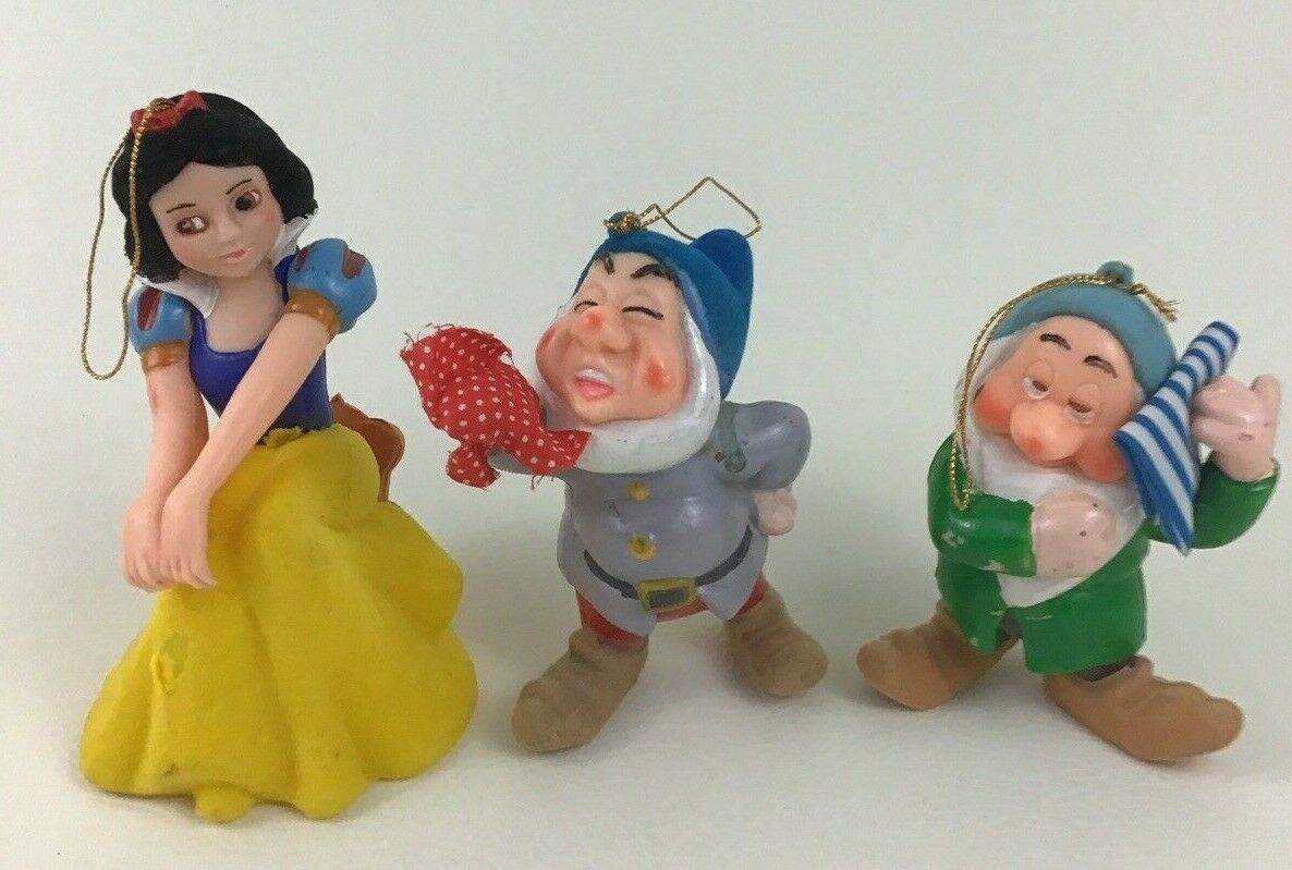 Walt Disney Snow White and the Seven Dwarfs Christmas Ornaments Vintage ...