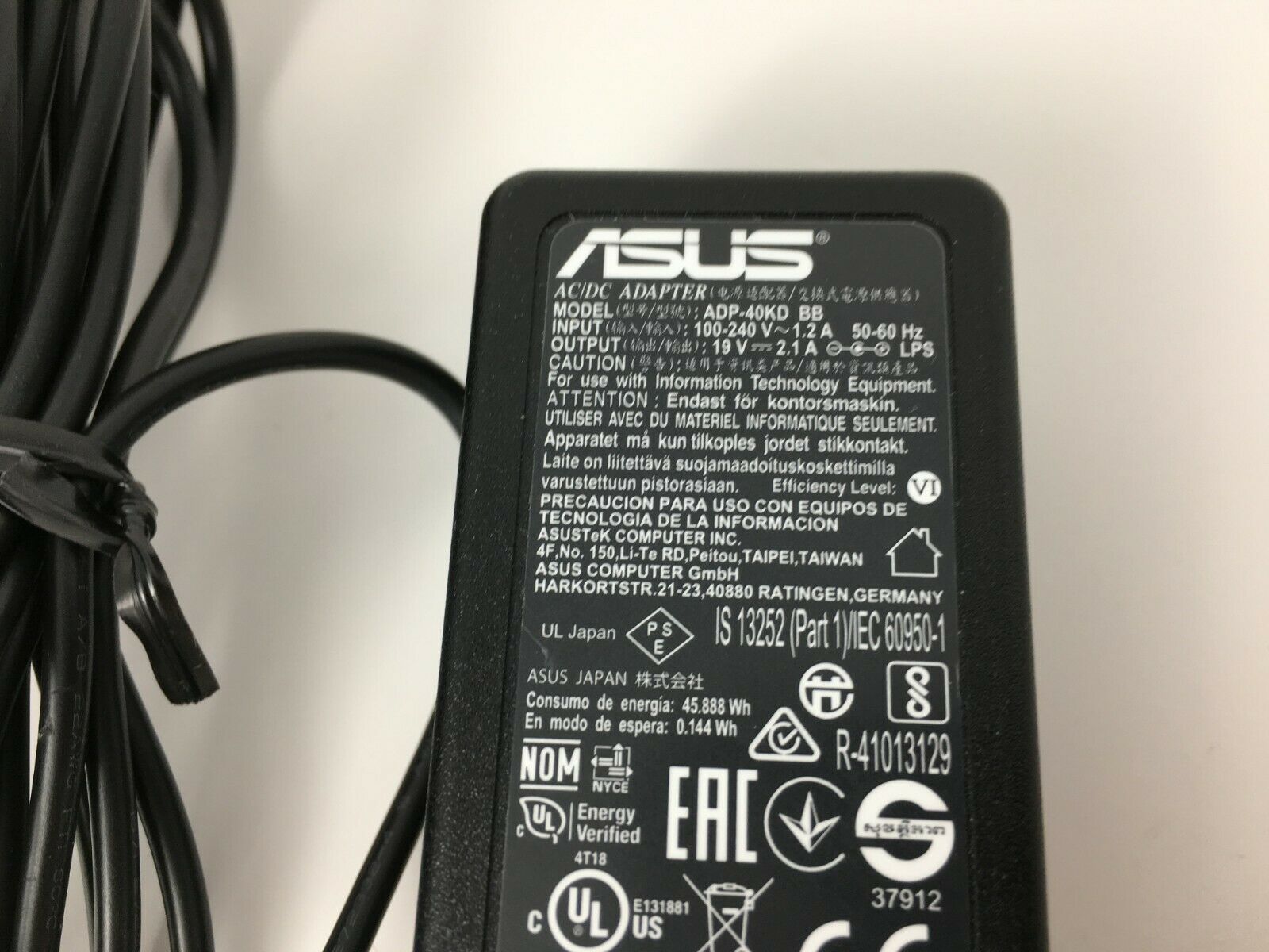 Genuine ASUS 19V 2.1A AC Adapter for ASUS VG245H MS246H MS248H ML239 LCD Monitor Monitor Power
