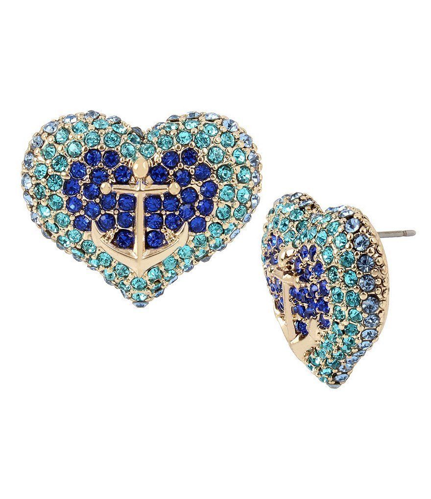 betsey johnson anchor earrings