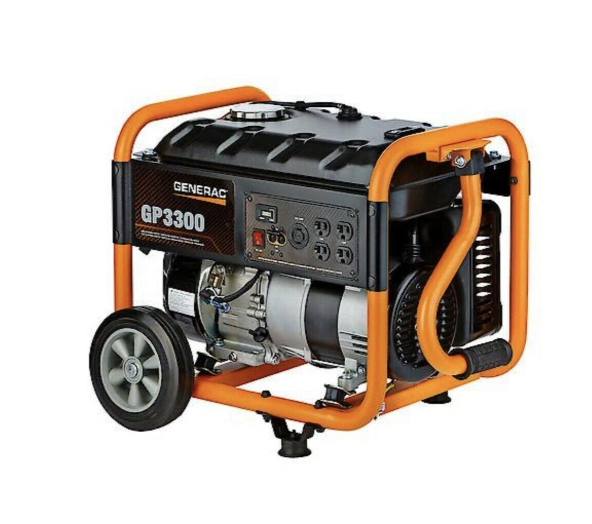 Generac GP3300 50 ST 3300 Watts Gas Powered Portable Generator - Generators