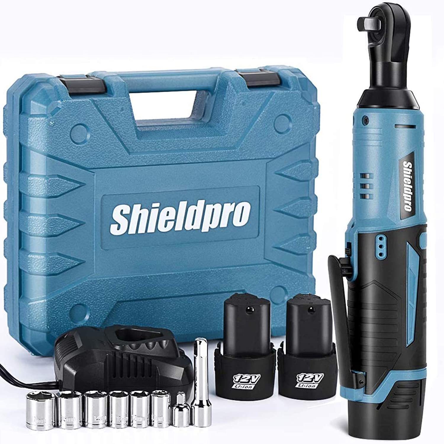 2 Battery US Details about   3/8'' Cordless Electric Ratchet Wrench Impact Wrench Tool Set 12V 