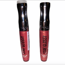 Lot of 2 New Sealed Rimmel Stay Glossy Lip Gloss All Day Seduction #640 - $14.99