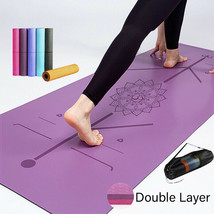 TPE Yoga Mat Double Layer Non-Slip  Yoga Exercise Pad with Position Line - $49.99