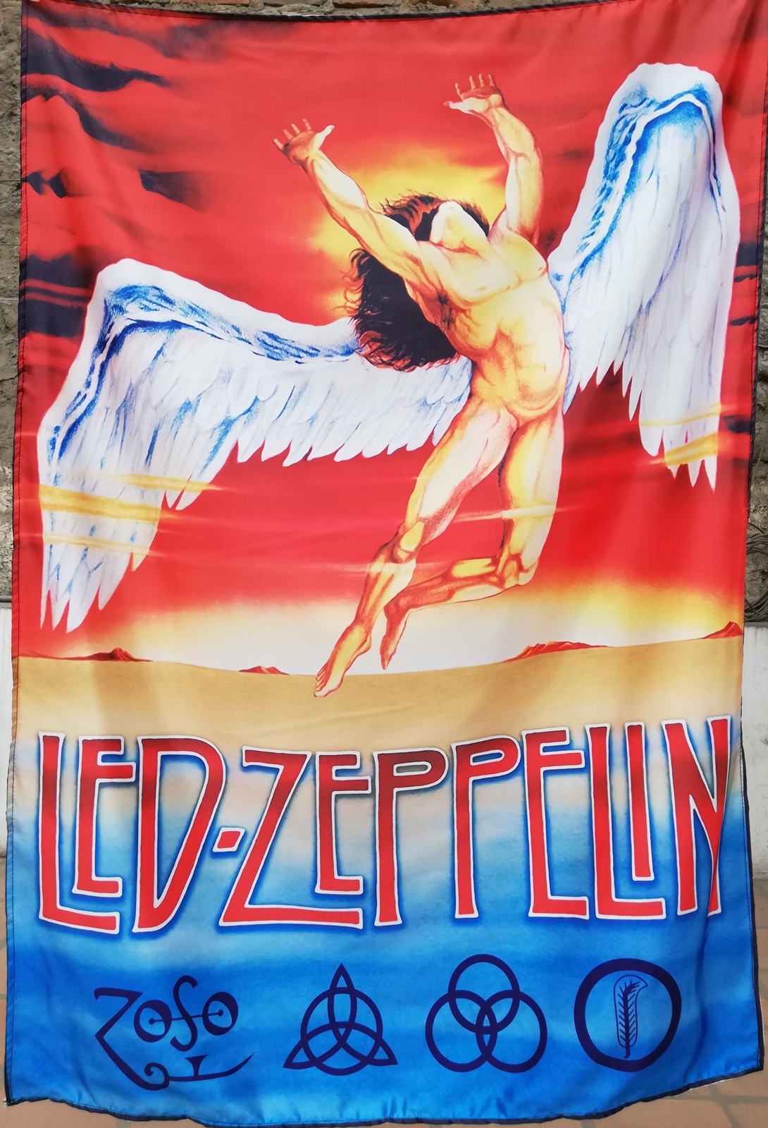 LED ZEPPELIN Icarus Logo FLAG CLOTH POSTER BANNER CD Plant - Posters