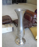 Vintage Stieff Pewter Vase with ADP Logo on Side 7&quot; Tall - $21.78