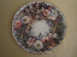 CIRCLE OF ROMANCE collector plate LENA LIU Floral Greetings WREATH OF FL... - $32.99