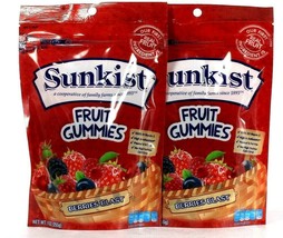 2 Bags Sunkist 9 Oz Berries Blast Real Fruit Juice Gummies Best By 10/8/2022
