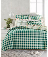 Martha Stewart Collection Holiday Flannel Neutral Plaid Duvet Cover, Twin - $80.00