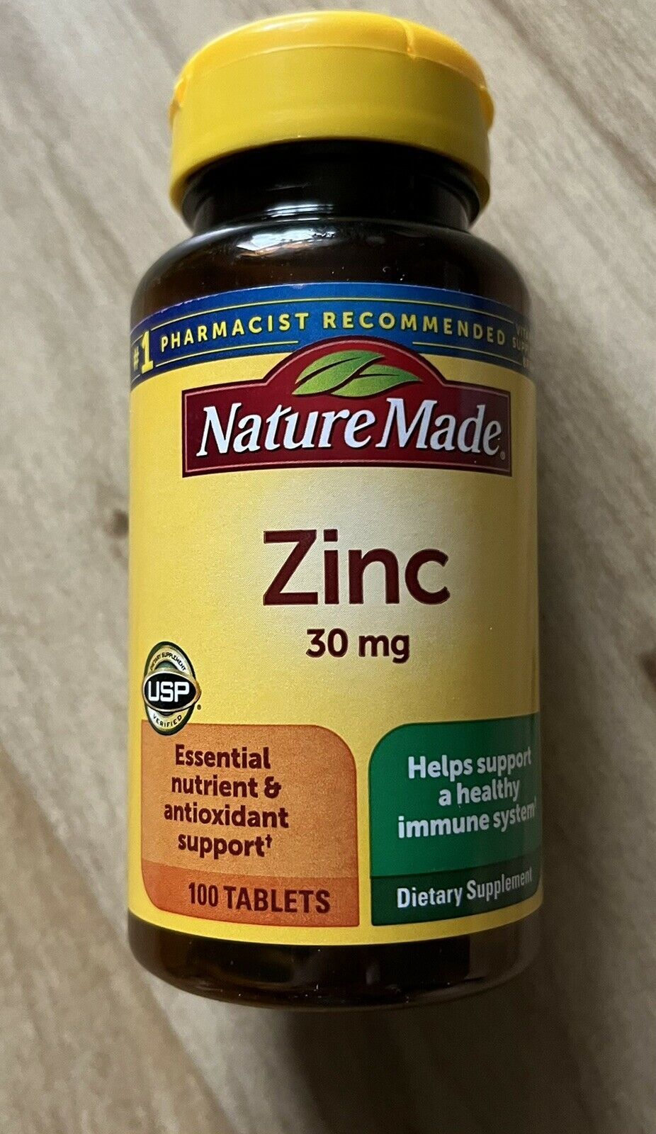 Primary image for NATURE MADE ZINC 30mg, 100 TABLETS, EXPIRATION AUG 2024