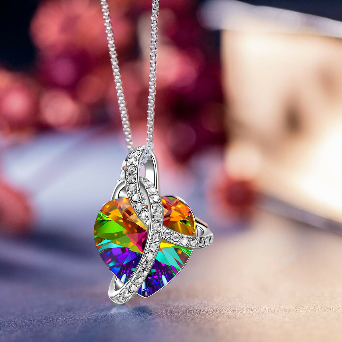 Swarovski rainbow necklace Clearance