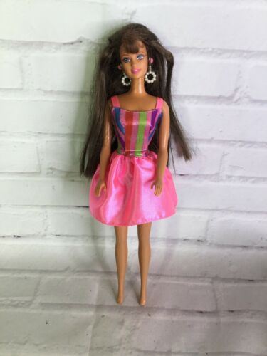 VTG 1990 Mattel Barbie Teresa Doll Brunette Hair Purple Eyes Doll Pink ...