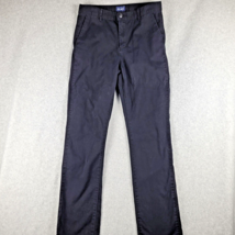 Place Black Pants Womens Sz 16 (30x29)Straight Leg Khakis Work Uniform Comfort - $9.77