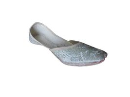 Women Shoes Handmade Mojari Indian Leather Punjabi Jutties Flip-Flops US 5.5 - $42.99