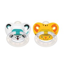 Nuk Animal Faces Rubber/Silicone Size 2 Orthodontic Pacifier (Pack of 2) - $11.99