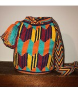 Authentic 100% Wayuu Mochila Colombian Bag Medium Size dusty Colors w19 - $51.48