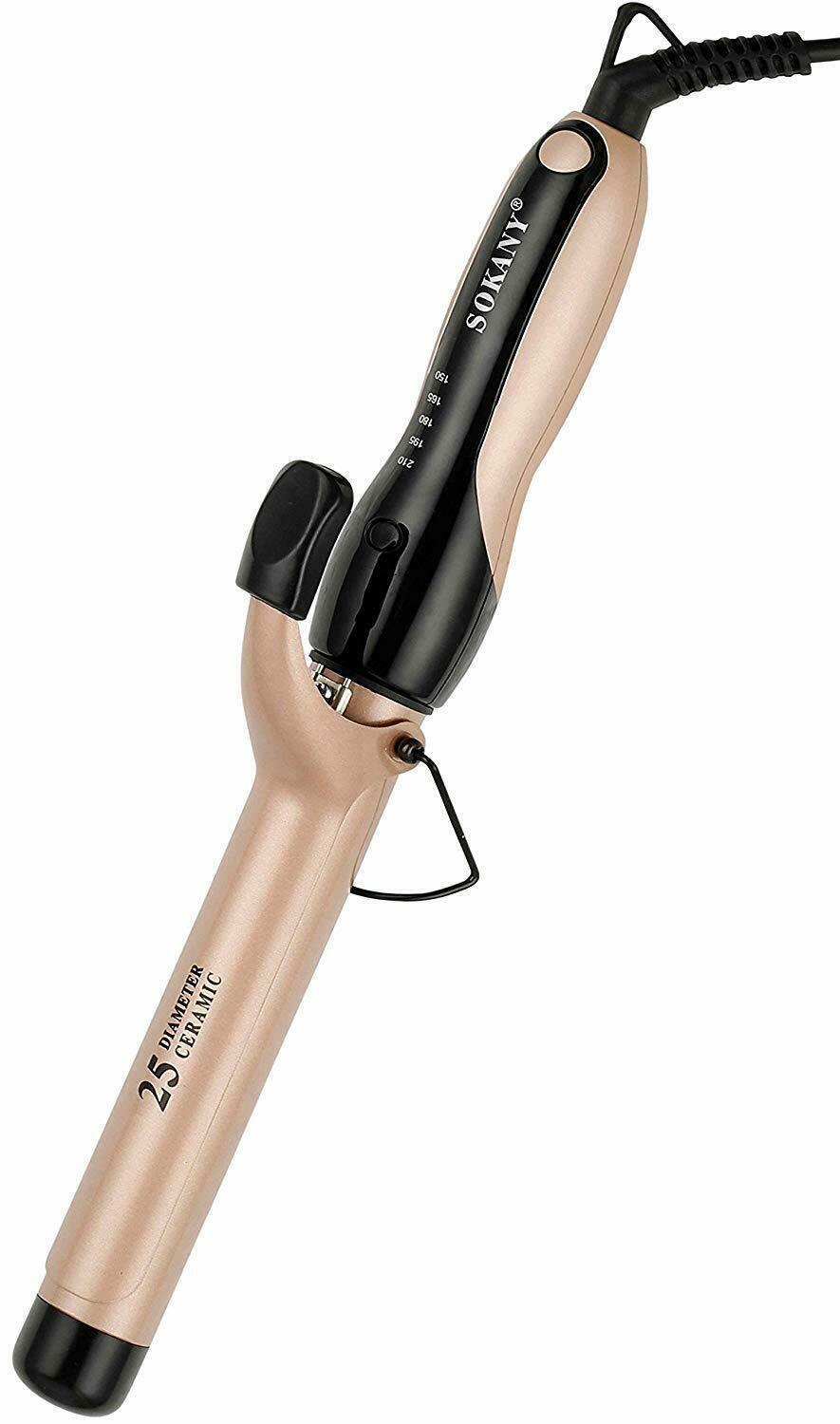 Sokany CL619 Hair Curling Iron 25mm Barrel 220240 Volt 50/60 Hz
