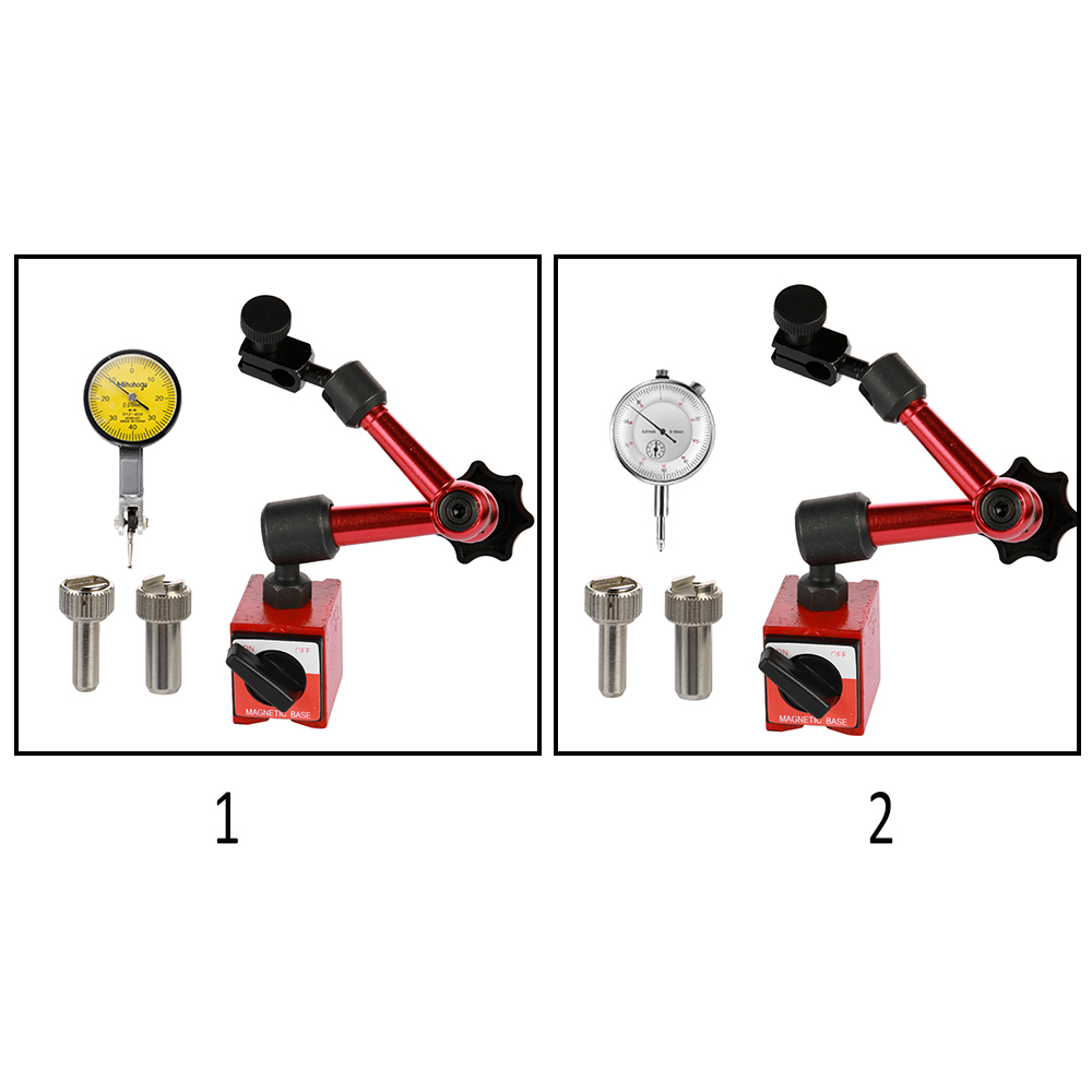 Metal Round Dial Indicator and Mini Flexible Base Holder