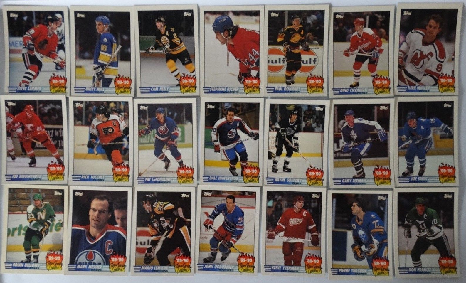 1990-91 Topps NHL Team Scoring Leaders 