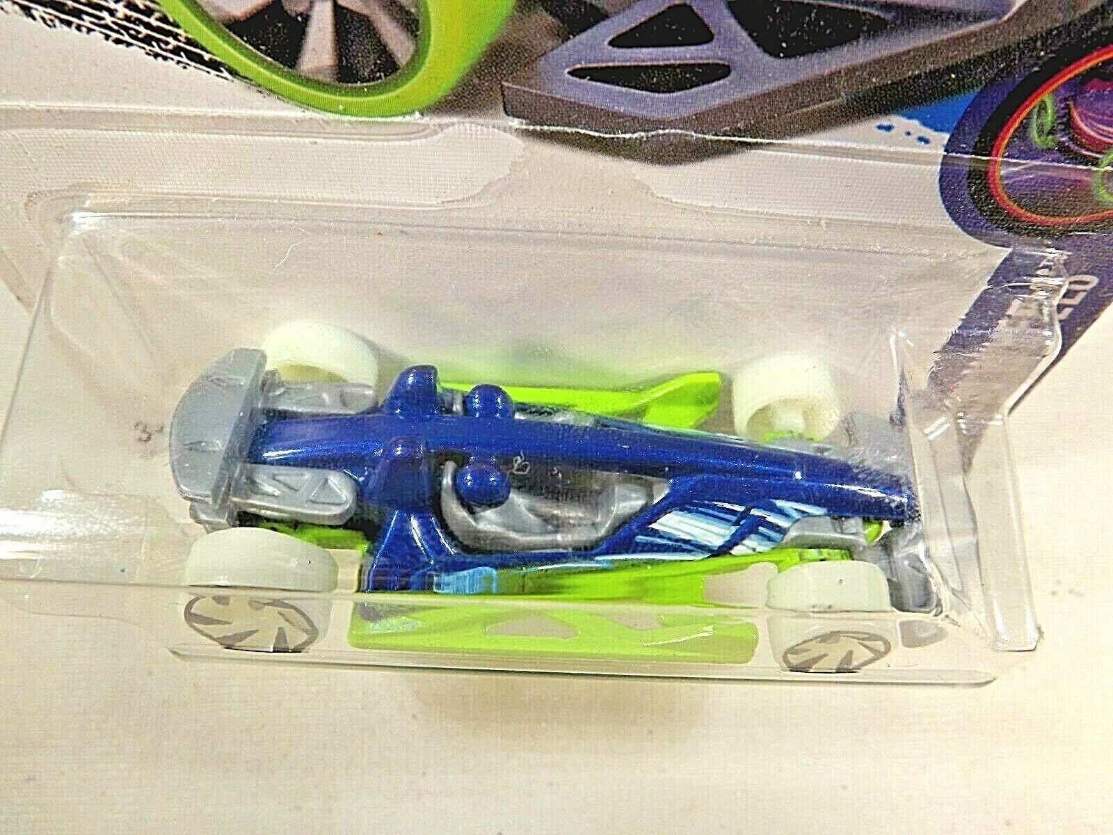 2017 Hot Wheels 232 HW Glow Wheels 1/10 TRACK HAMMER Blue w/GlowWhls