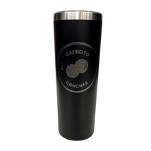 Cafecito and Conchas Design in Circle Black 20oz Skinny Tumbler LA5058 - $19.99