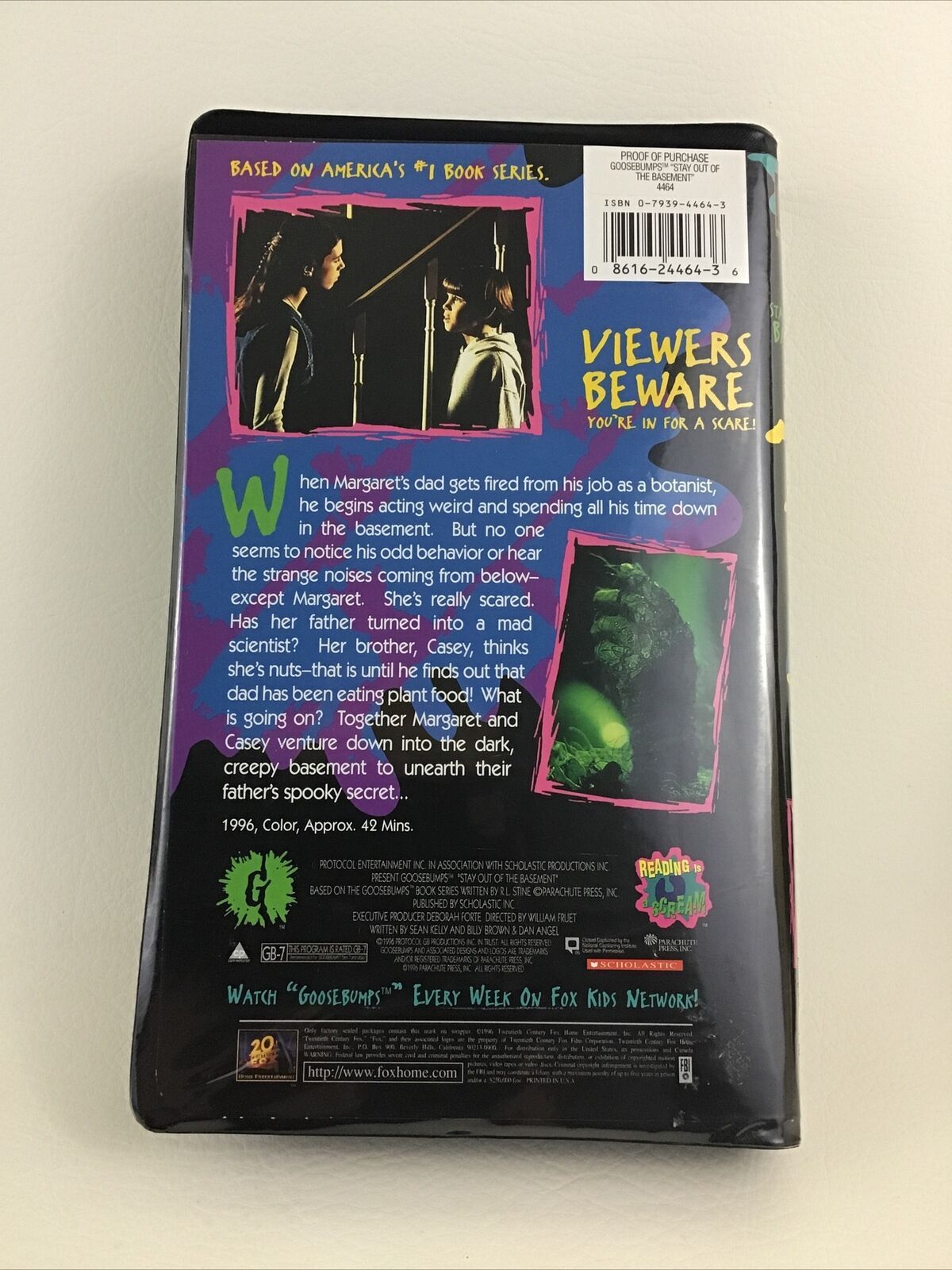 RL Stine Goosebumps VHS Tape Stay Out Of The Basement Vintage 1996