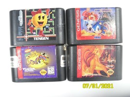 4 Sega Genesis Games Tengen, The Lion King, Real Monsters, Sonic Spinbal... - $18.66