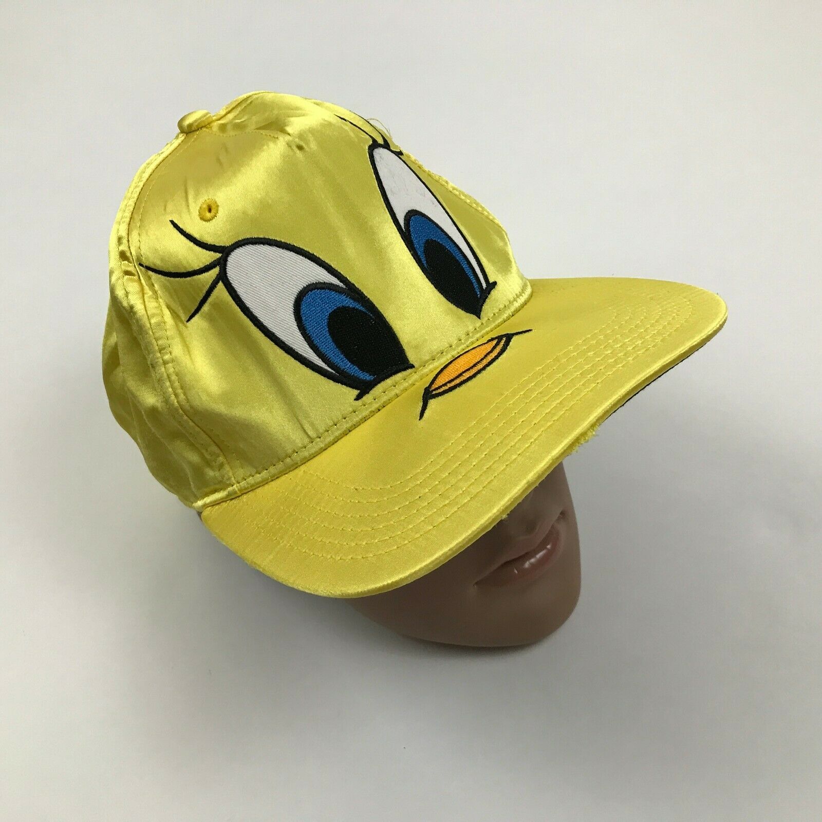 Looney Tunes TWEETY BIRD Women Snapback Hat SATIN Yellow Baseball Cap ...