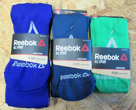 3 Pack Reebok All Sport Athletic Knee High Socks Size Med Youth 4-8/ Womens 5-10 - $19.64