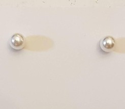 Avon Faux Pearl Pierced Earrings 5 mm Stainless Steel Studs - $14.77
