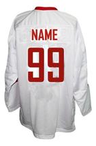 Any Name Number Team Denmark Hockey Jersey New White Any Size image 2
