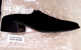 Beautiful Classic DONALD J PLINER SLIDES~BLACK~Leather no-slip soles~8N~... - $39.00