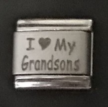 I Heart Love My Grandsons Wholesale Laser Italian Charm Link 9MM L1 - $10.00
