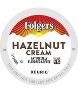 FOLGERS HAZELNUT CREAM FLAVORED COFFEE K-CUP PODS FOR KEURIG K-CUP BREWE... - $21.91