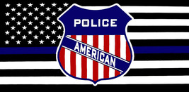 USA Thin Blue Line Police American Shield Vinyl Decal Bumper Sticker - $4.44