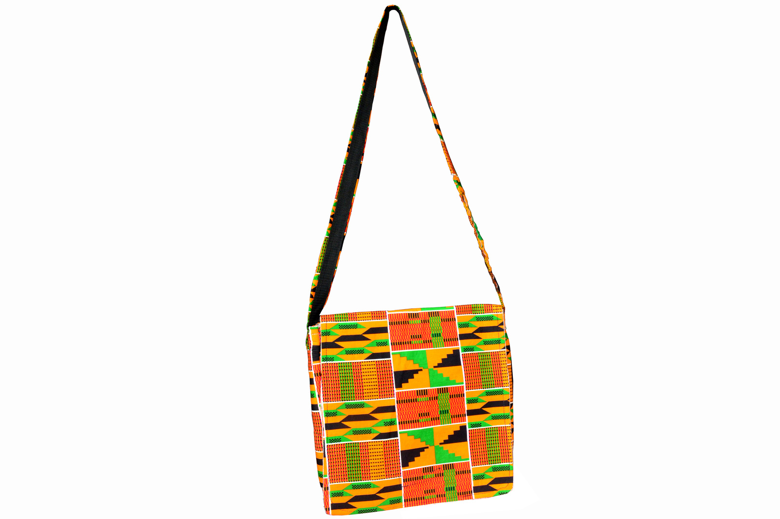 Kente Print African Fabric Crossbody Bag Shoulder Bag Side Bag Messenger Bag