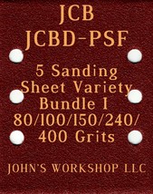 JCB JCBD-PSF - 80/100/150/240/400 Grits - 5 Sandpaper Variety Bundle I - $7.53