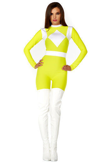 Forplay Dynamic Yellow Power Ranger Catsuit Superhero Costume - Women