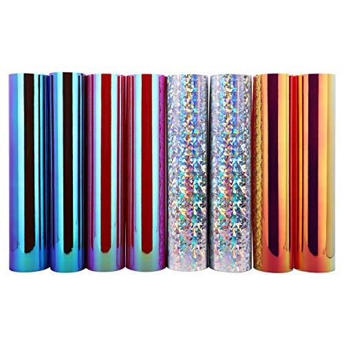 TECKWRAP Holographic Opal Craft Vinyl Neon Pack - Die Cutting Vinyl