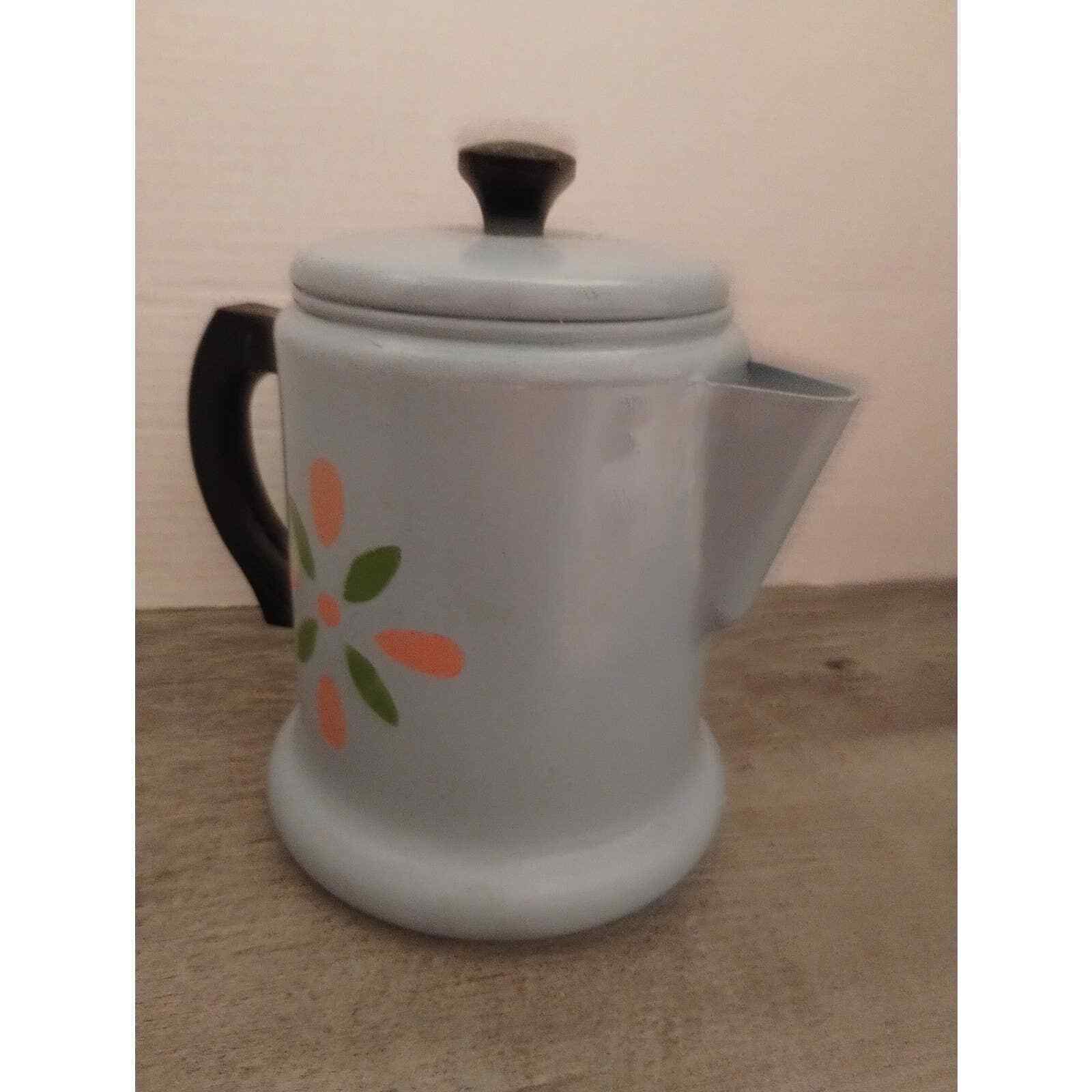Hand Painted Folk Art West Bend Aluminum Co Kwik Drip Coffee Maker