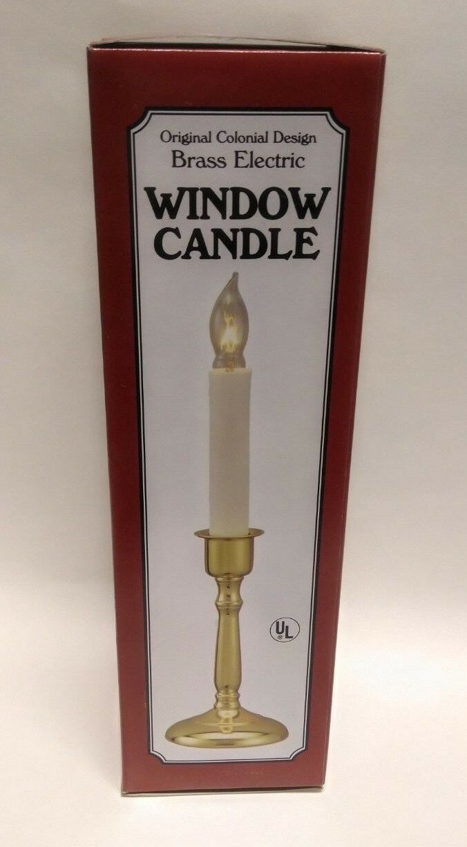 Primary image for BAYSIDE ELECTRIC WINDOW CANDLE w/BRASS FINISH STEADY BOXED CHRISTMAS CANDLE