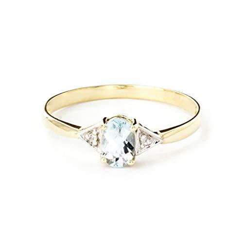 Galaxy Gold GG 0.46 Carat 14k Solid Gold Ring with Genuine Diamonds and Natural