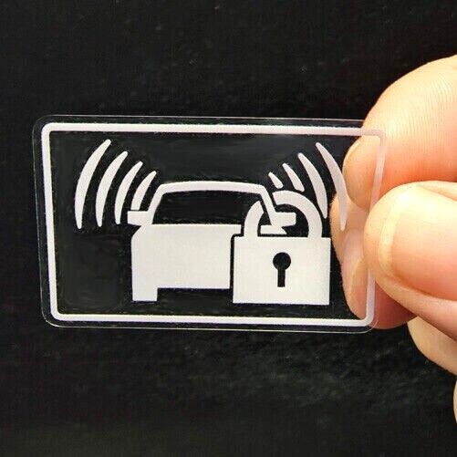 4 Car Alarm Window DECALS - Inside or Outside Glass - Security System STICKERS